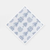 Serviette En Papier Blue Bow Coquette Coeur rétro Cake Valentines (Coin)