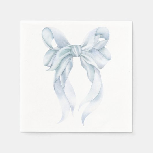 Serviette En Papier Blue Bow Napkin (Devant)