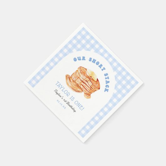 Serviette En Papier Blue Boy Pancake Petit déjeuner 1ère fête d'annive (Coin)