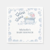 Serviette En Papier Blue Bubble Bath Animal Baby Shower (Devant)