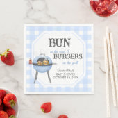 Serviette En Papier Blue Burger BBQ Baby Shower (En situation)