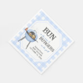 Serviette En Papier Blue Burger BBQ Baby Shower (Coin)