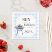 Serviette En Papier Blue Burger BBQ Baby Shower (En situation)
