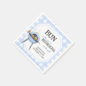 Serviette En Papier Blue Burger BBQ Baby Shower (Coin)