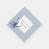 Serviette En Papier Blue Butterfly Birthday (Coin)
