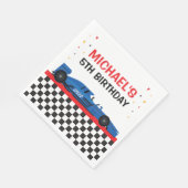 Serviette En Papier Blue Car Racing Party (Coin)