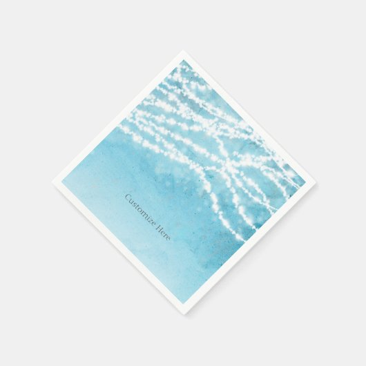 Serviette En Papier Blue Celestial String éclaire Rustique Mariage Par (Coin)