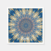 Serviette En Papier Blue Chakra Kaleidoscope Thunder_Cove (Devant)