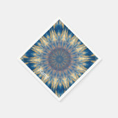 Serviette En Papier Blue Chakra Kaleidoscope Thunder_Cove (Coin)