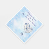 Serviette En Papier Blue Chinoiserie Baby Shower Tableware Set (Coin)