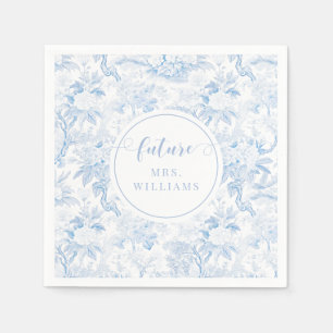 Serviette En Papier Blue Chinoiserie Floral Future Mrs Réception de Ma