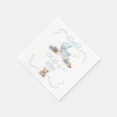 Serviette En Papier Blue Coquette Carriage Baby Shower Paper Napkins (Coin)