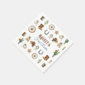 Serviette En Papier Blue Cowboy Rodeo premier anniversaire Wild West (Coin)