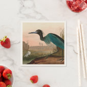 Serviette En Papier Blue Crane or Heron Birds of America Audubon Print (En situation)