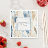 Serviette En Papier Blue Cream Sea Sand Ocean Beach (En situation)