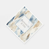 Serviette En Papier Blue Cream Sea Sand Ocean Beach (Coin)