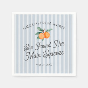 Serviette En Papier Blue Cutie Main Squeeze Citerus Baby Shower n'est