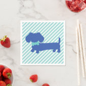 Serviette En Papier Blue Dachshund fête d'anniversaire | Baby showers (En situation)