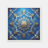 Serviette En Papier Blue Decorative Holiday Napkin (Devant)