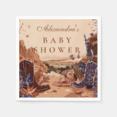 Serviette En Papier Blue Desert Western Baby Shower (Devant)