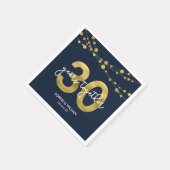 Serviette En Papier Blue Elegant Lights 30e anniversaire de Mariage (Coin)