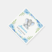 Serviette En Papier Blue Elephant Baby Boy Douche Petit Fête d'arachid (Coin)