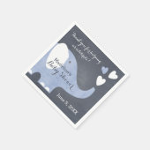 Serviette En Papier Blue Elephant Heart (Coin)