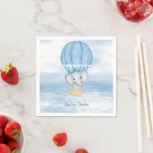 Serviette En Papier Blue Elephant Hot Air Balloon serviettes (En situation)