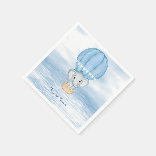 Serviette En Papier Blue Elephant Hot Air Balloon serviettes (Coin)