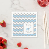 Serviette En Papier Blue Elephant premier anniversaire déco (En situation)
