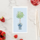 Serviette En Papier Blue En vichy Topiary Ginger Jar Papier Serviettes (En situation)