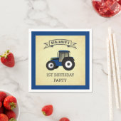 Serviette En Papier Blue Farm Tractor Anniversaire de enfant Party (En situation)