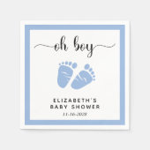 Serviette En Papier Blue Feet Baby Boy Douche (Devant)