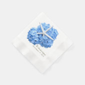 Serviette En Papier Blue Floral Adventure commence Mariage Napkins (Coin)