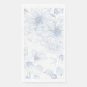 Serviette En Papier Blue Floral Wedding Guest Towels for Table (Devant)