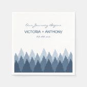 Serviette En Papier Blue Forest Range Mariage de bois (Devant)