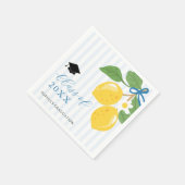 Serviette En Papier Blue Freshly Lemon Citrus Graduation Party (Coin)
