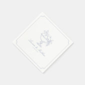 Serviette En Papier Blue Fruit Bowl Frame Wedding Napkins (Coin)