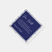Serviette En Papier Blue Fun Facts Cocktail Napkins (Coin)