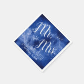 Serviette En Papier Blue Galaxy Celestial Stars Night Sky Mariage (Coin)