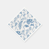 Serviette En Papier Blue Garden Butterfly & Floral Garden Motif (Coin)