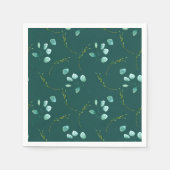 Serviette En Papier Blue Garden Watercolor Mariage (Devant)