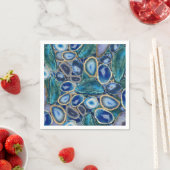 Serviette En Papier Blue Geodes (En situation)