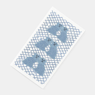 Serviette En Papier Blue Ginger Jars Staffordshire Chiens Papier Invit