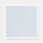 Serviette En Papier Blue Gingham Paper Napkins (Devant)