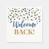 Serviette En Papier Blue Gold Confetti Welcome Back Naples (Devant)