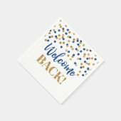Serviette En Papier Blue Gold Confetti Welcome Back Naples (Coin)