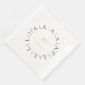 Serviette En Papier Blue Gold Fa Noël La La ID1009 (Coin)