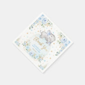 Serviette En Papier Blue Gold Roses Elephant Baby Boy Douche Faveurs (Coin)