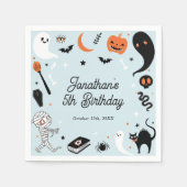 Serviette En Papier Blue Halloween Boy Birthday Party (Devant)